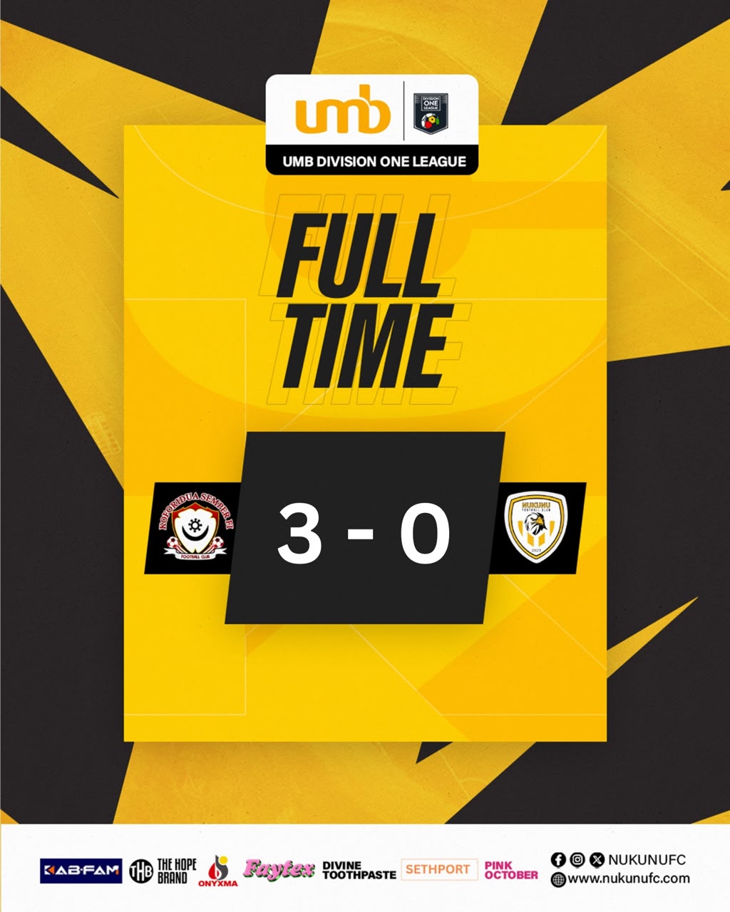 Semper Fi 3-0 Nukunu FC, Match Day 4 at Nii Adjei Kraku II Sports Complex, Tema New Town